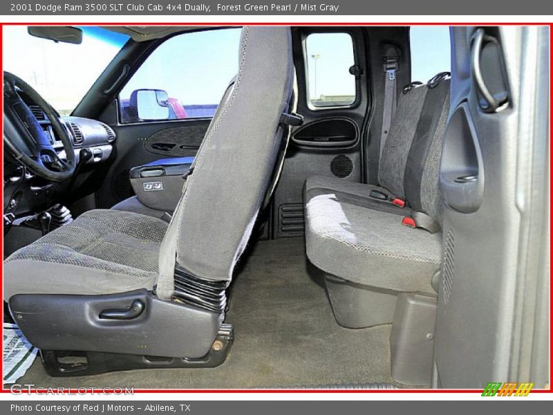 Forest Green Pearl / Mist Gray 2001 Dodge Ram 3500 SLT Club Cab 4x4 Dually