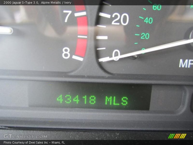 Alpine Metallic / Ivory 2000 Jaguar S-Type 3.0