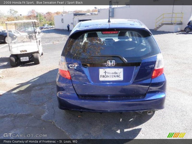 Blue Sensation Pearl / Sport Black 2009 Honda Fit Sport