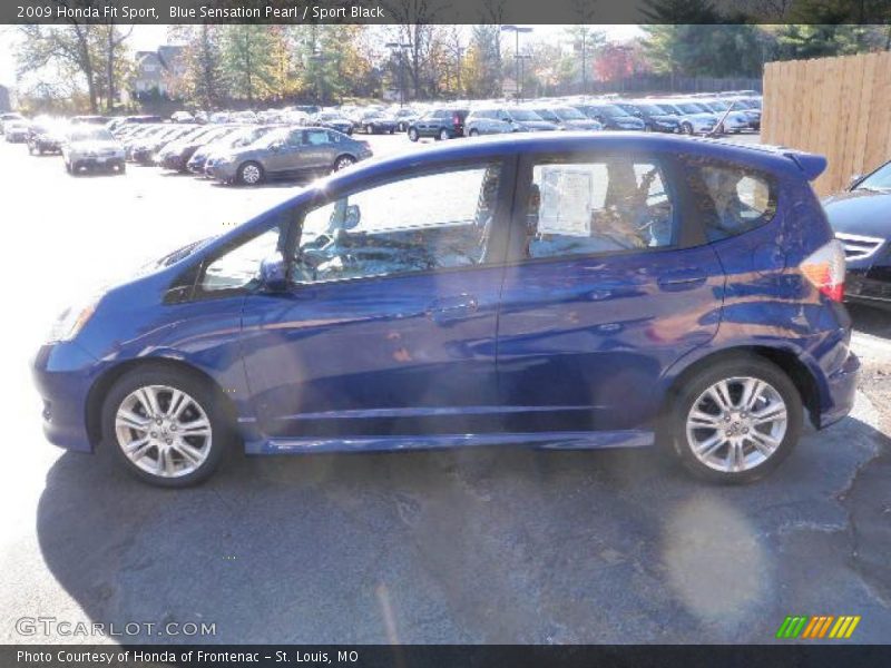 Blue Sensation Pearl / Sport Black 2009 Honda Fit Sport