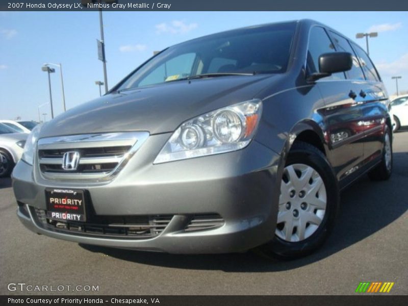 Nimbus Gray Metallic / Gray 2007 Honda Odyssey LX