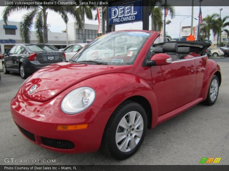Salsa Red / Black 2008 Volkswagen New Beetle S Convertible