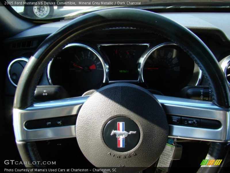 Mineral Grey Metallic / Dark Charcoal 2005 Ford Mustang V6 Deluxe Convertible