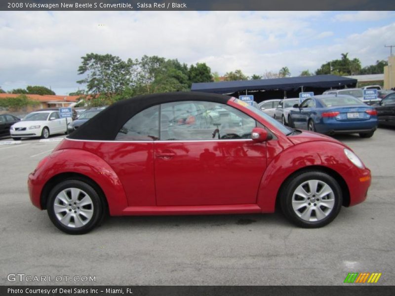 Salsa Red / Black 2008 Volkswagen New Beetle S Convertible