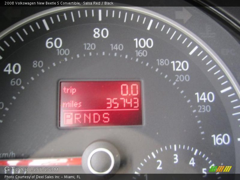Salsa Red / Black 2008 Volkswagen New Beetle S Convertible
