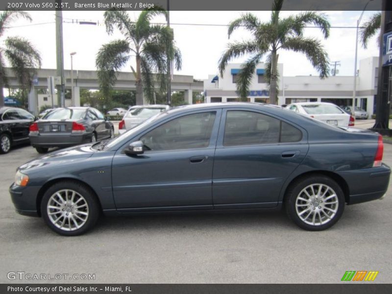 Barents Blue Metallic / Beige 2007 Volvo S60 2.5T