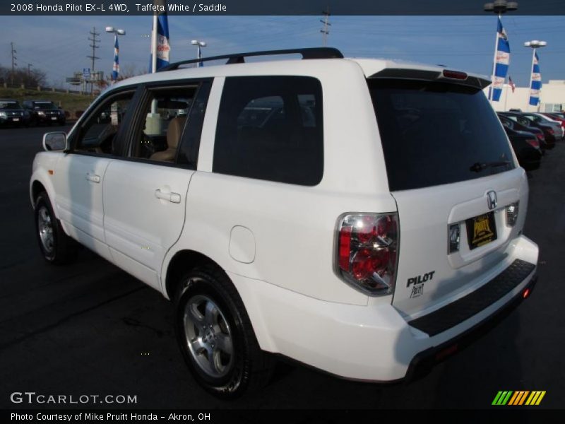 Taffeta White / Saddle 2008 Honda Pilot EX-L 4WD