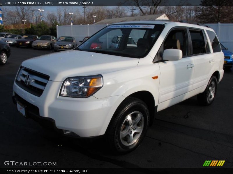 Taffeta White / Saddle 2008 Honda Pilot EX-L 4WD