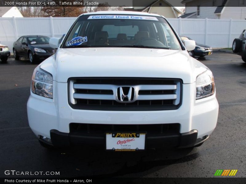 Taffeta White / Saddle 2008 Honda Pilot EX-L 4WD