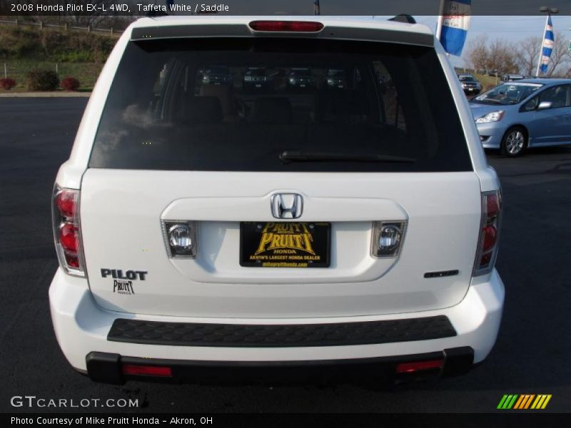 Taffeta White / Saddle 2008 Honda Pilot EX-L 4WD