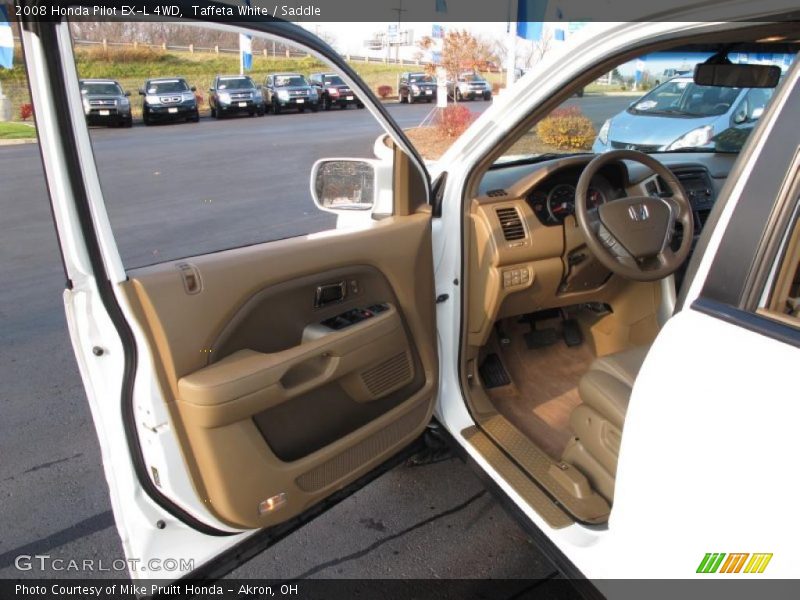 Taffeta White / Saddle 2008 Honda Pilot EX-L 4WD