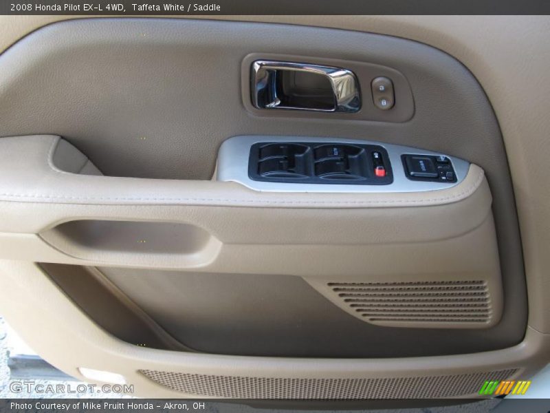 Taffeta White / Saddle 2008 Honda Pilot EX-L 4WD