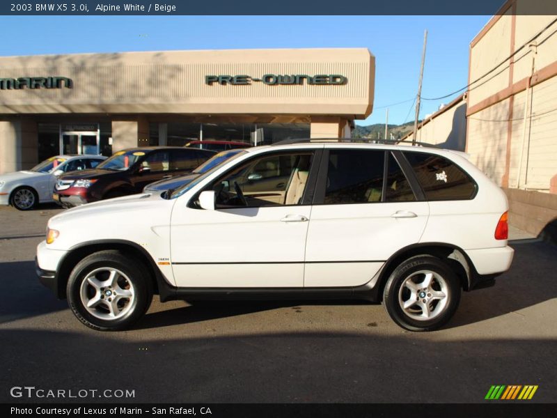 Alpine White / Beige 2003 BMW X5 3.0i