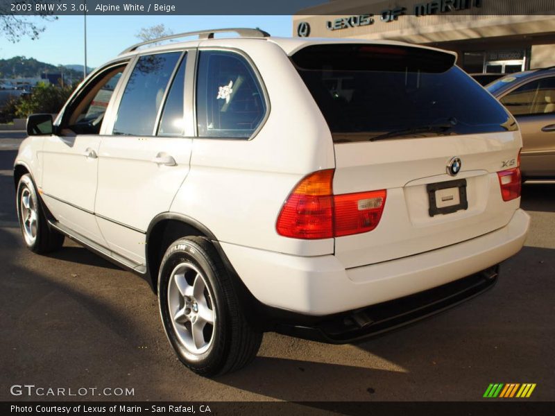 Alpine White / Beige 2003 BMW X5 3.0i