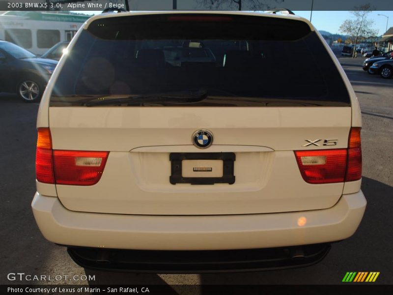 Alpine White / Beige 2003 BMW X5 3.0i