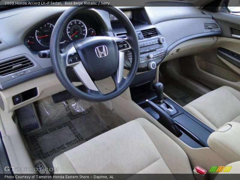 Bold Beige Metallic / Ivory 2009 Honda Accord LX-P Sedan