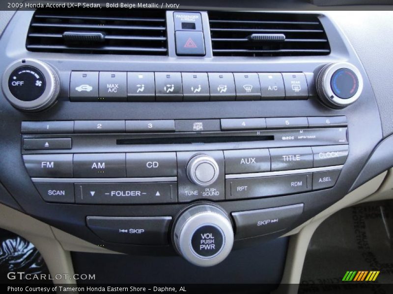 Bold Beige Metallic / Ivory 2009 Honda Accord LX-P Sedan