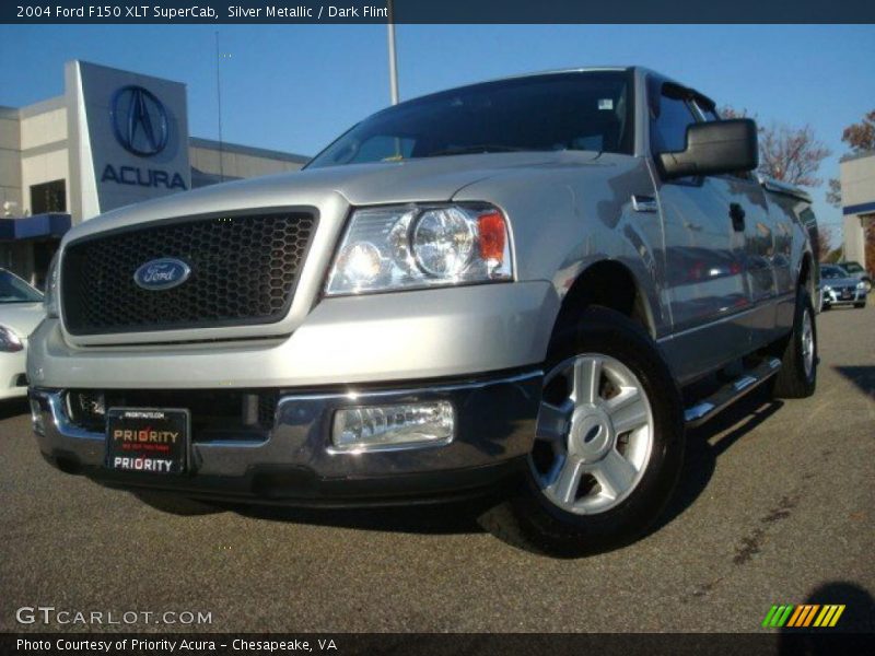 Silver Metallic / Dark Flint 2004 Ford F150 XLT SuperCab