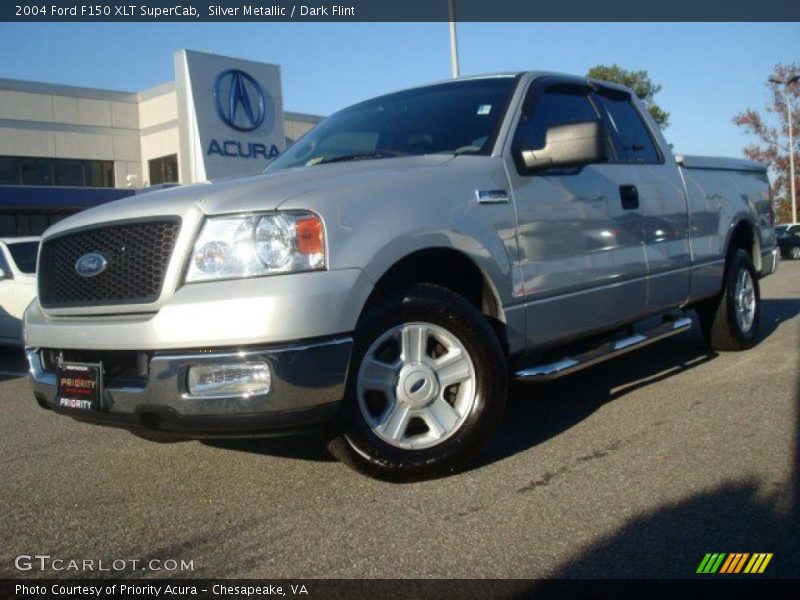 Silver Metallic / Dark Flint 2004 Ford F150 XLT SuperCab