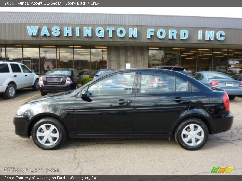 Ebony Black / Gray 2006 Hyundai Accent GLS Sedan
