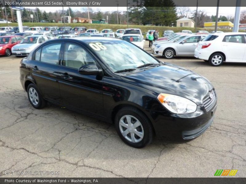 Ebony Black / Gray 2006 Hyundai Accent GLS Sedan