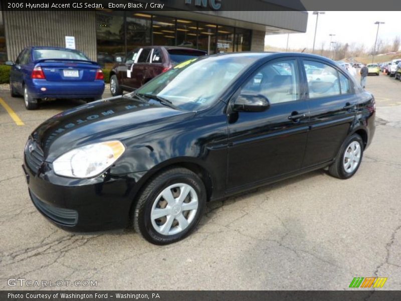 Ebony Black / Gray 2006 Hyundai Accent GLS Sedan