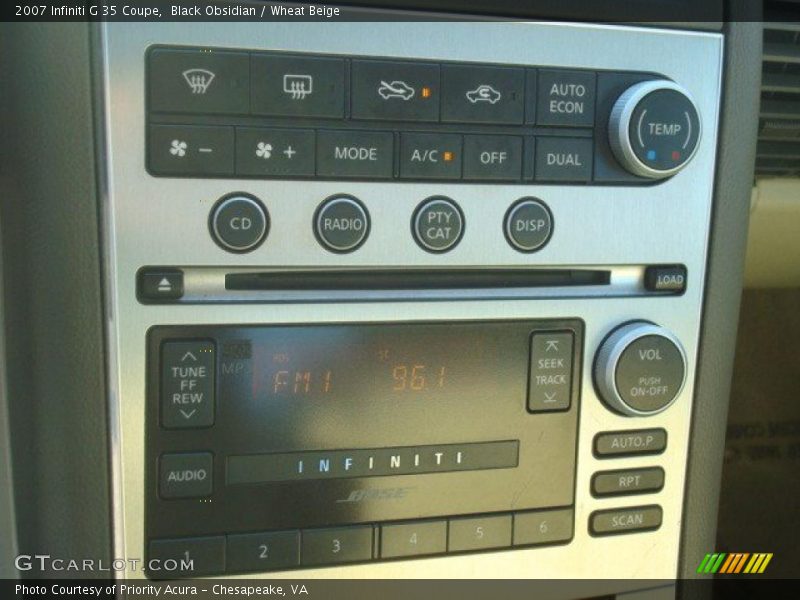 Black Obsidian / Wheat Beige 2007 Infiniti G 35 Coupe