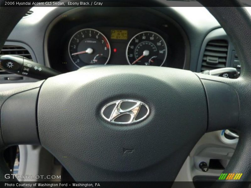 Ebony Black / Gray 2006 Hyundai Accent GLS Sedan
