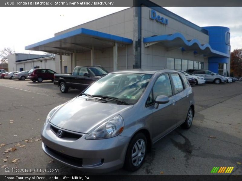 Storm Silver Metallic / Black/Grey 2008 Honda Fit Hatchback