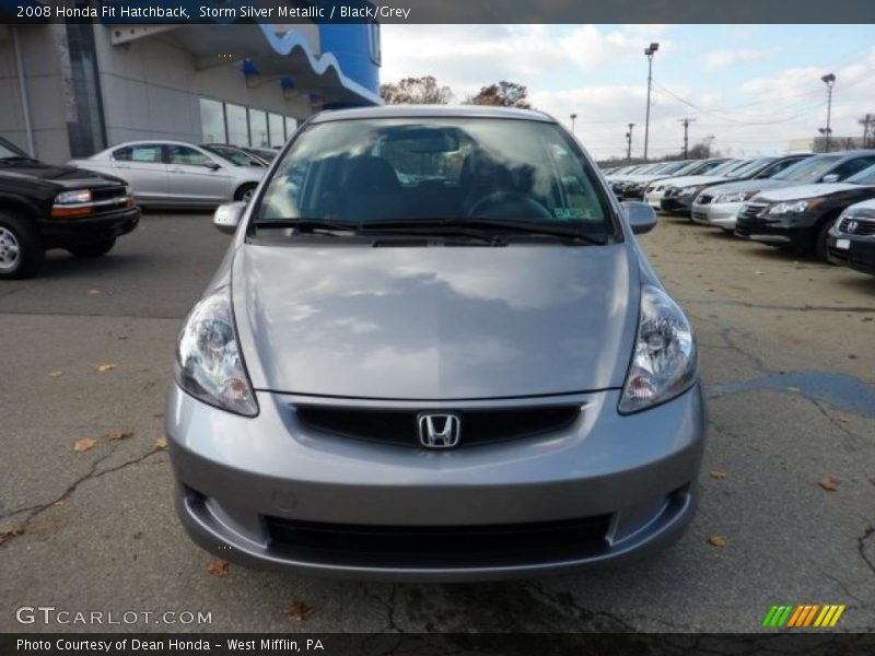 Storm Silver Metallic / Black/Grey 2008 Honda Fit Hatchback