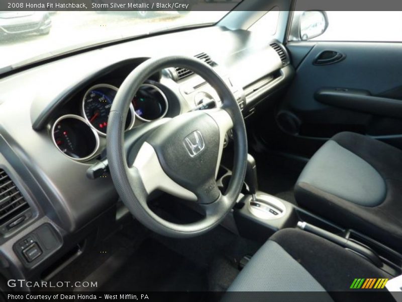 Storm Silver Metallic / Black/Grey 2008 Honda Fit Hatchback