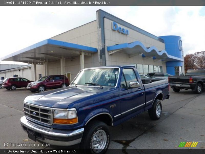 Royal Blue Metallic / Royal Blue 1996 Ford F150 XLT Regular Cab 4x4