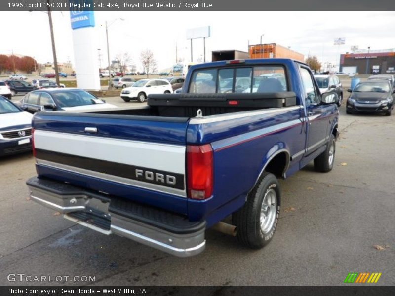 Royal Blue Metallic / Royal Blue 1996 Ford F150 XLT Regular Cab 4x4