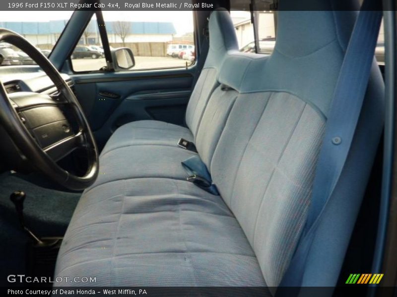  1996 F150 XLT Regular Cab 4x4 Royal Blue Interior