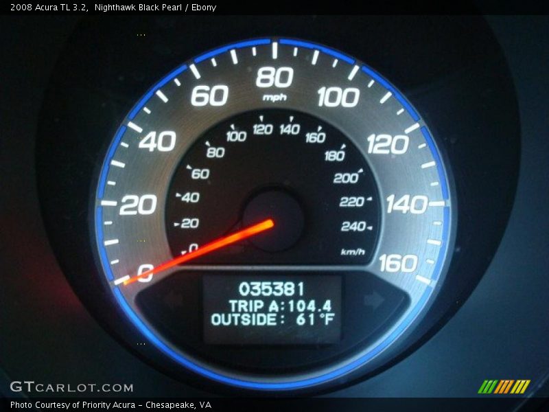 Nighthawk Black Pearl / Ebony 2008 Acura TL 3.2