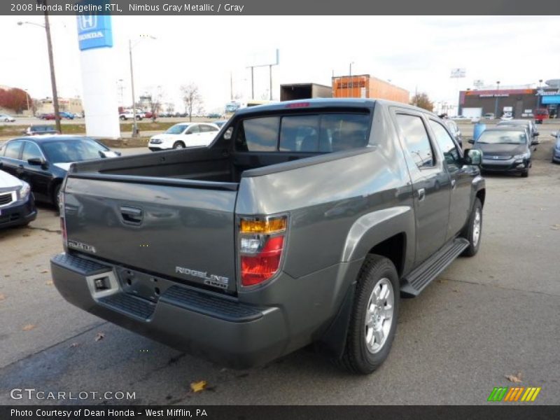 Nimbus Gray Metallic / Gray 2008 Honda Ridgeline RTL