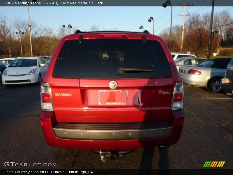 Vivid Red Metallic / Black 2009 Mercury Mariner V6 4WD