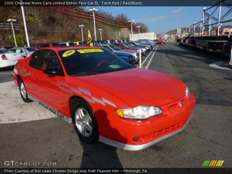 Torch Red / Red/Ebony 2000 Chevrolet Monte Carlo Limited Edition Pace Car SS