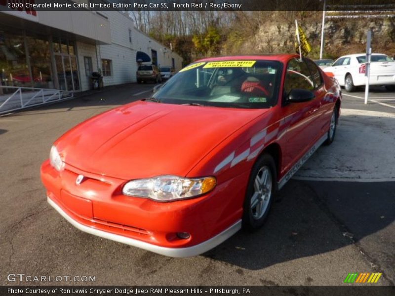 Torch Red / Red/Ebony 2000 Chevrolet Monte Carlo Limited Edition Pace Car SS