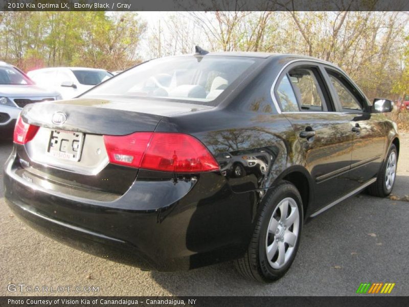 Ebony Black / Gray 2010 Kia Optima LX