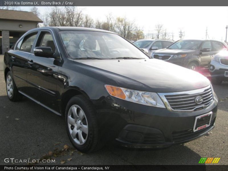 Ebony Black / Gray 2010 Kia Optima LX