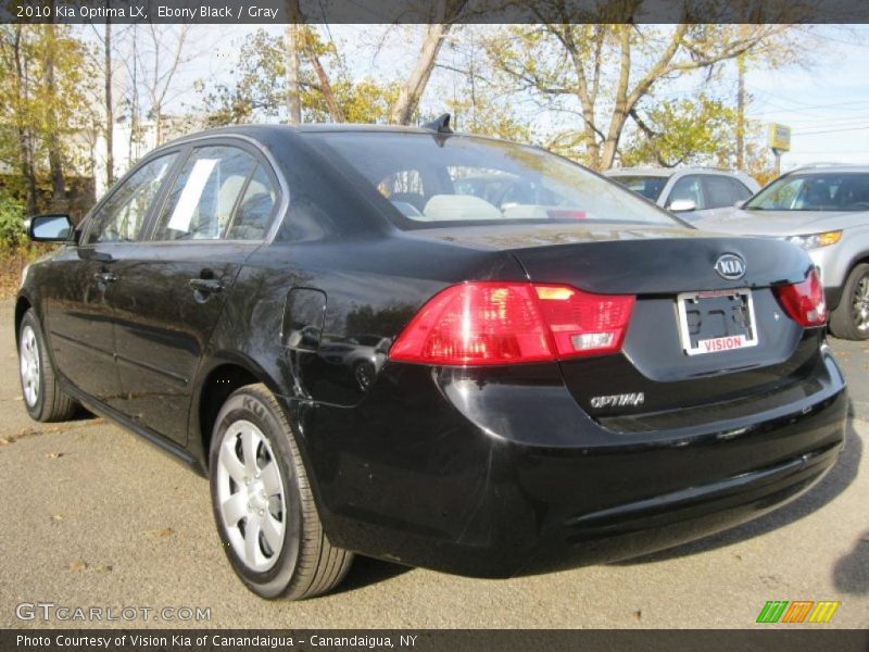 Ebony Black / Gray 2010 Kia Optima LX