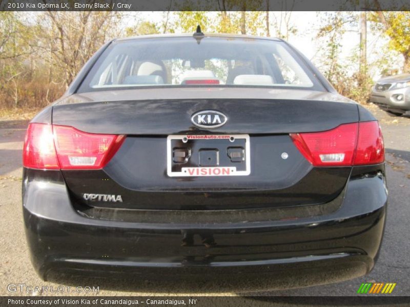 Ebony Black / Gray 2010 Kia Optima LX