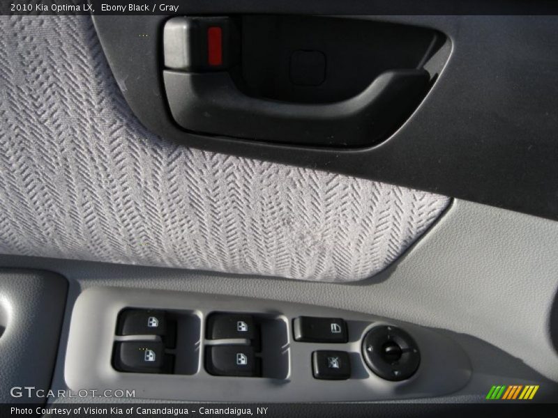 Ebony Black / Gray 2010 Kia Optima LX