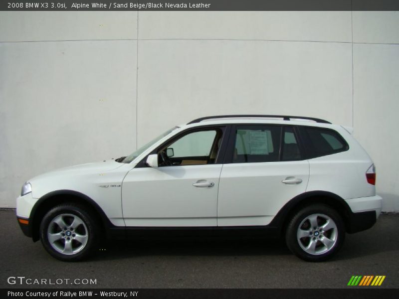 Alpine White / Sand Beige/Black Nevada Leather 2008 BMW X3 3.0si