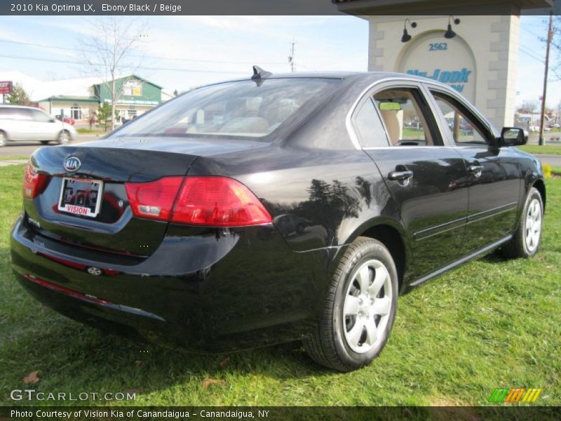 Ebony Black / Beige 2010 Kia Optima LX