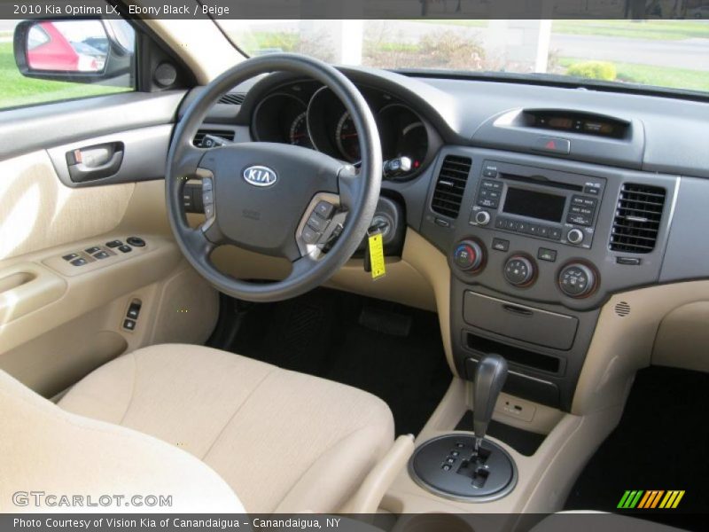 Ebony Black / Beige 2010 Kia Optima LX