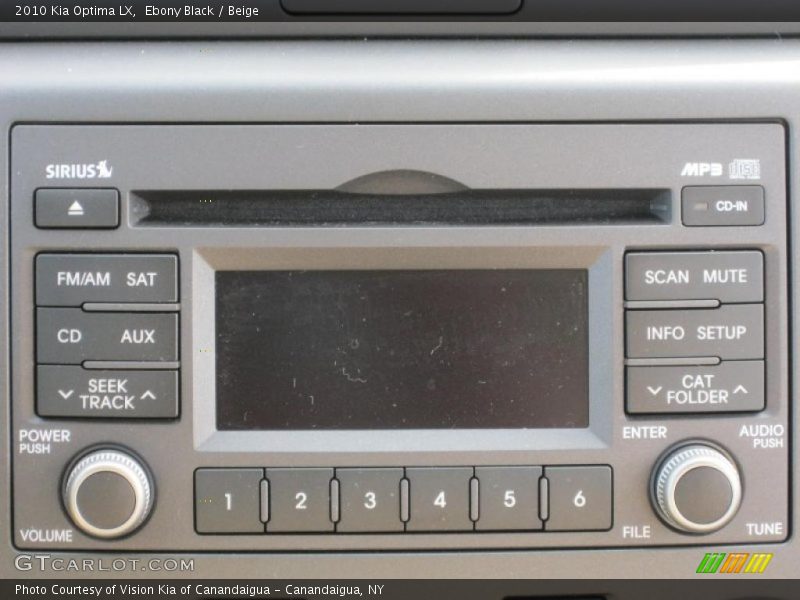 Ebony Black / Beige 2010 Kia Optima LX