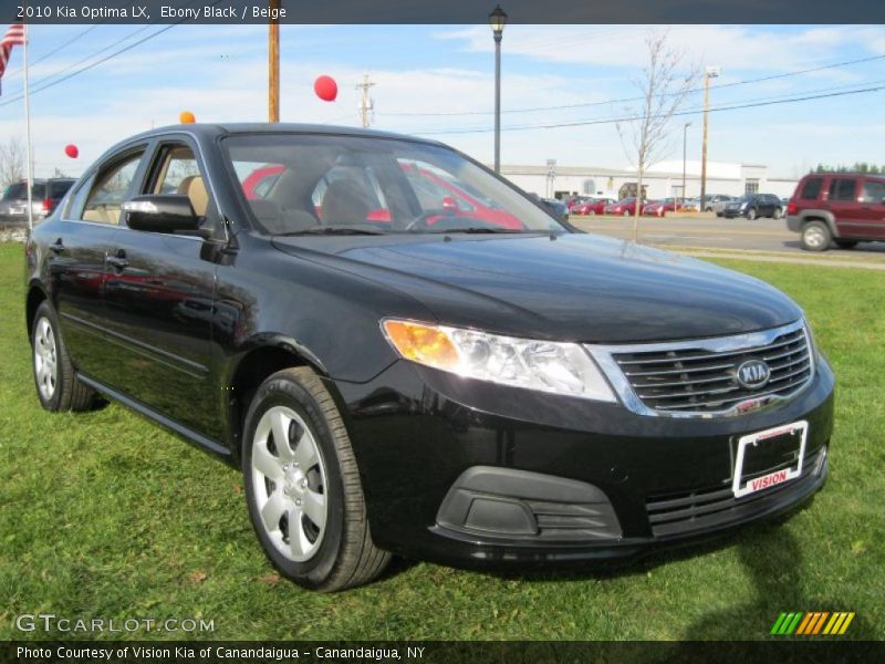Ebony Black / Beige 2010 Kia Optima LX
