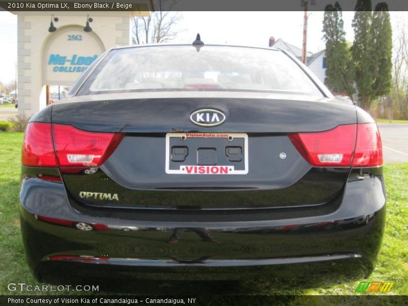 Ebony Black / Beige 2010 Kia Optima LX